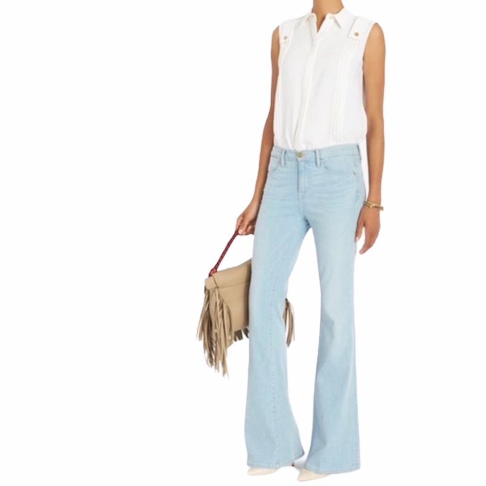 Frame Le High Flare Jeans Hyde Light Wash Denim